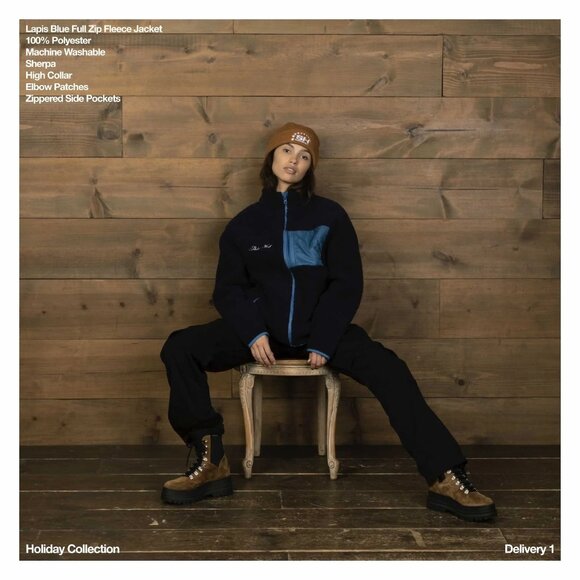 Shadow Hill Full Zip Fleece Jacket in Lapis Blue - Picture 2 of 4